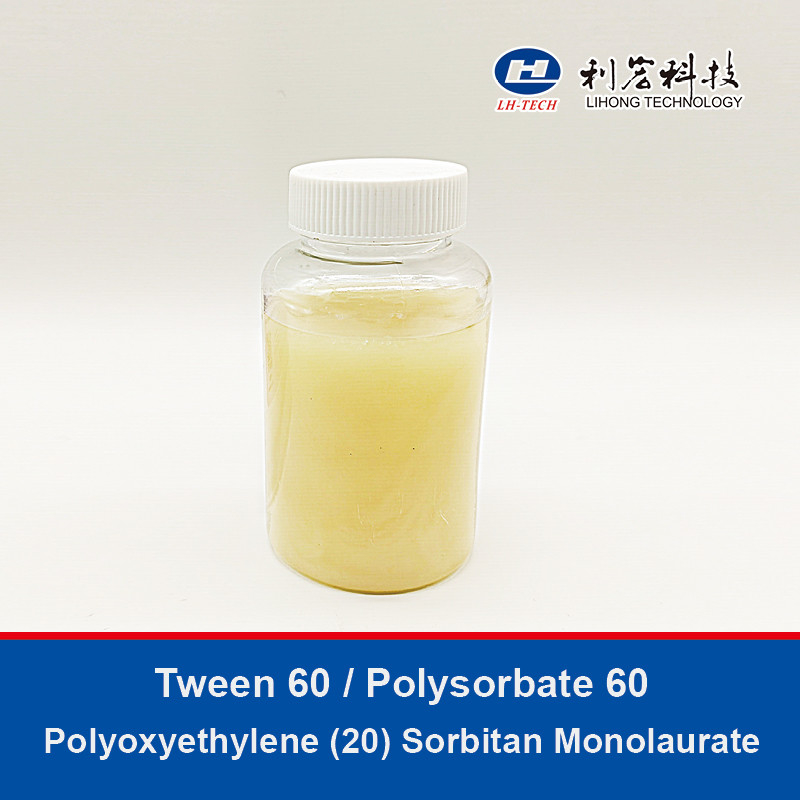 Tween 60 Polysorbate 60 Polyoxyethylene 20 Sorbitan Monolaurate Liquid Cas 9005-67-8  China Factory Food Additives